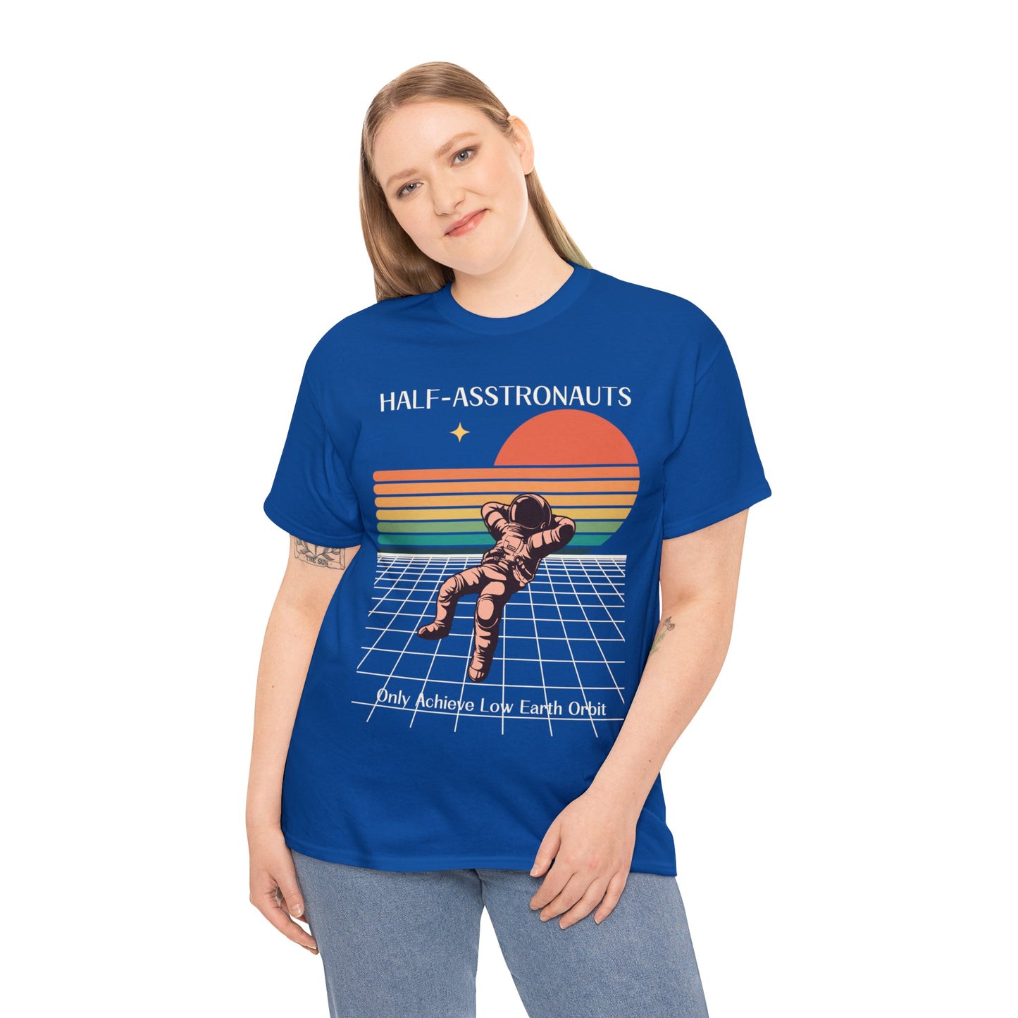 Half Asstronaut  - Unisex Heavy Cotton Tee