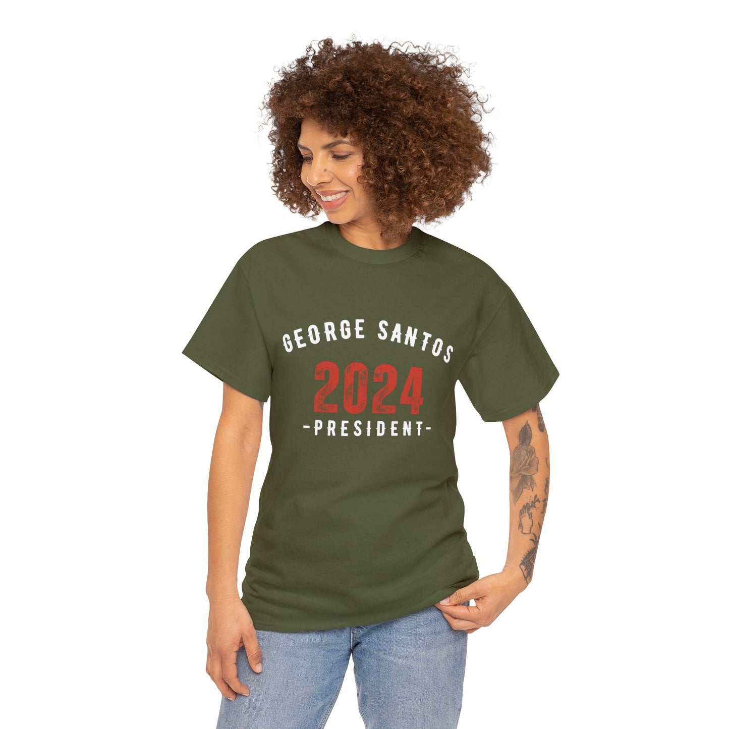 Santos for Pesident 2024 Unisex Heavy Cotton Tee