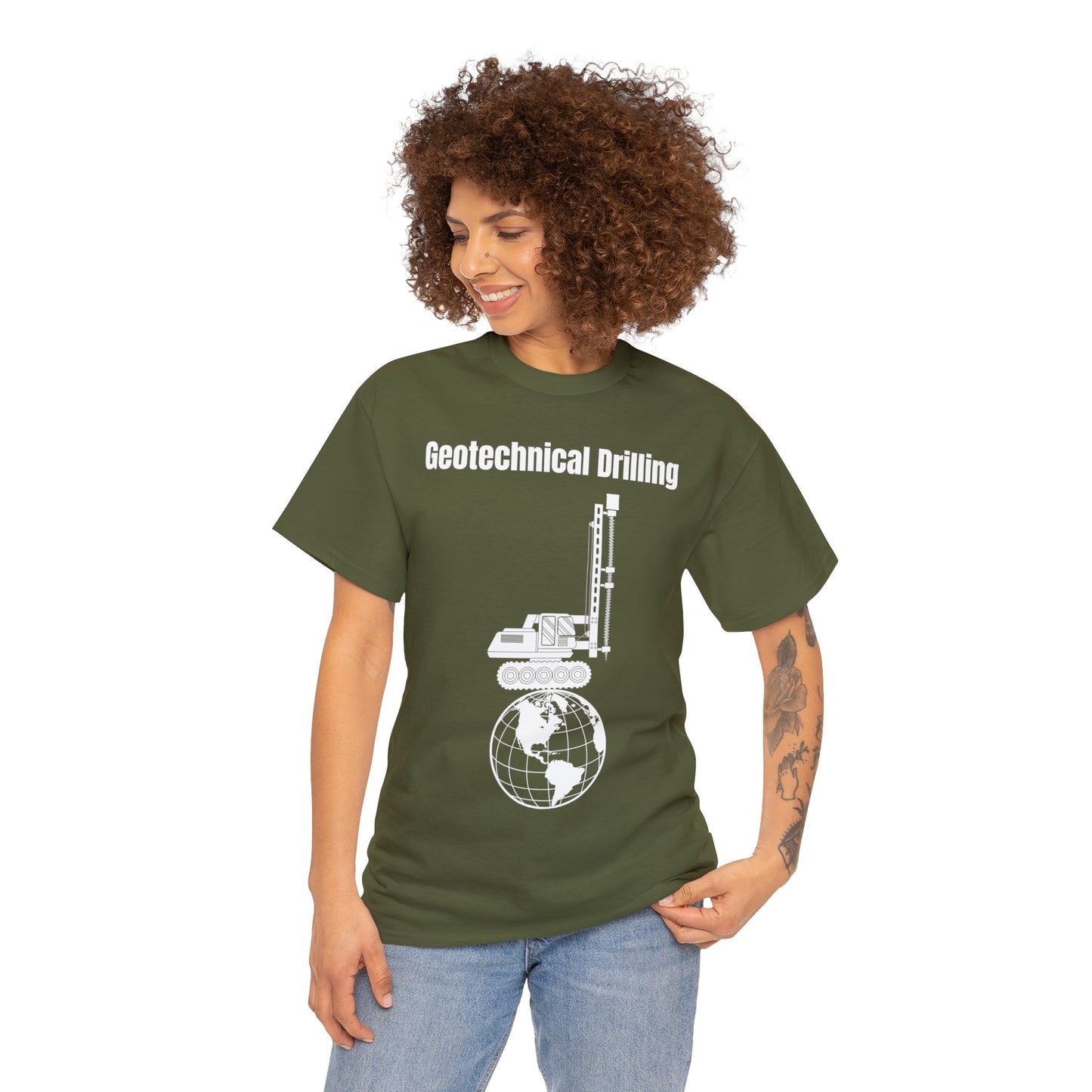 Geotechnical Drilling  - Unisex Heavy Cotton Tee