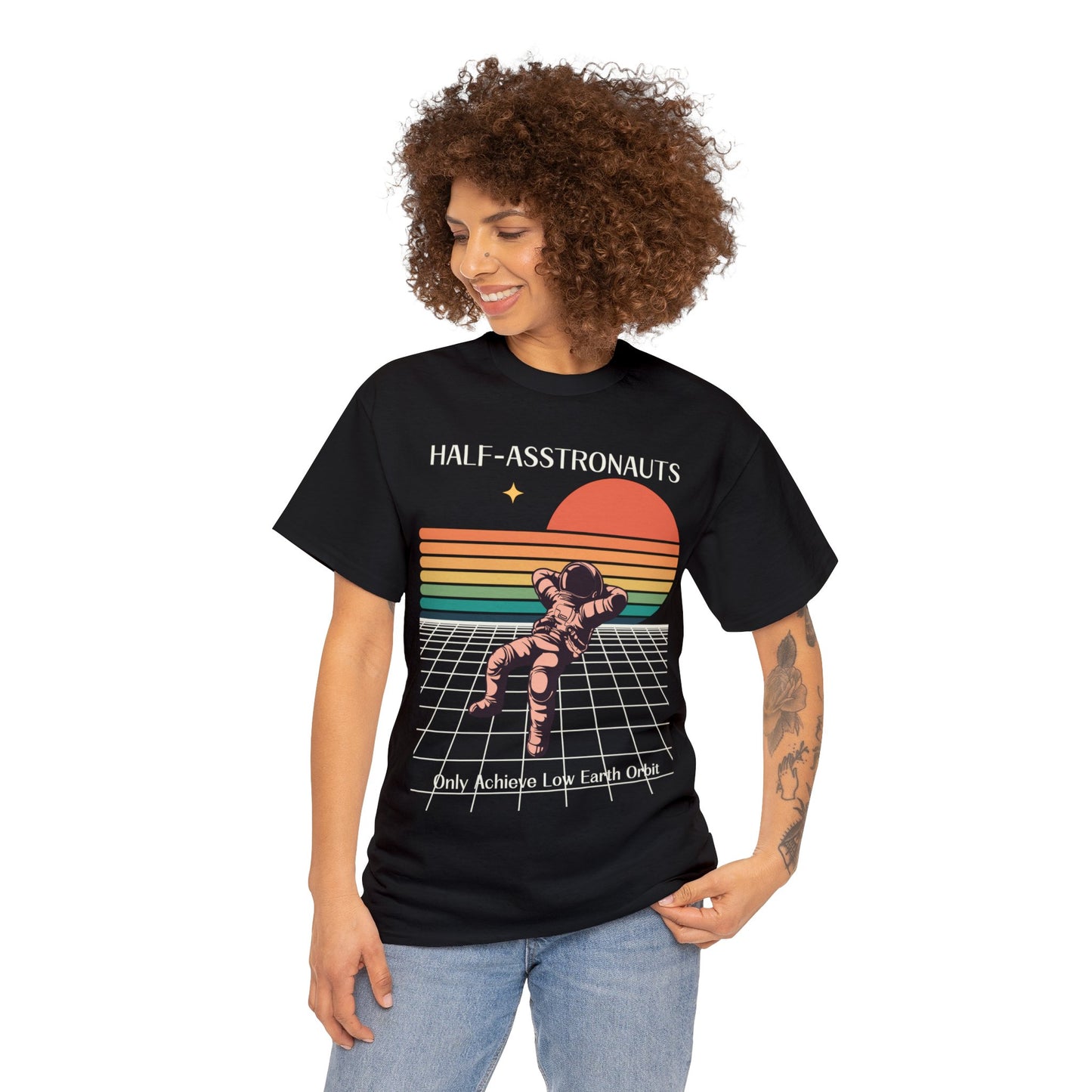 Half Asstronaut  - Unisex Heavy Cotton Tee